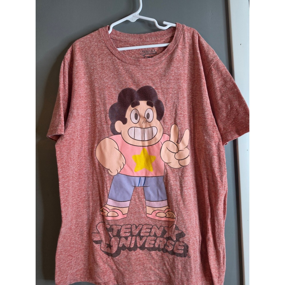 Cartoon Network Steven Universe Graphic Tee Red Heathered Small Short Sleeve
